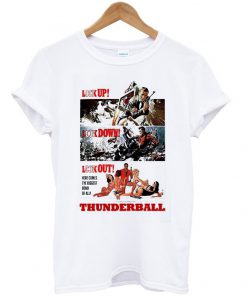 james bond thunderball retro movie t-shirt
