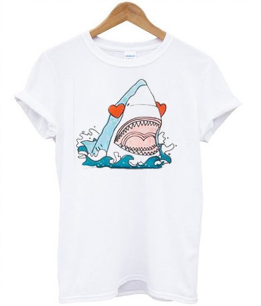 jaws falling in love t-shirt