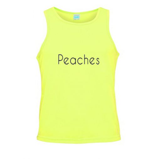 peaches yellow tanktop