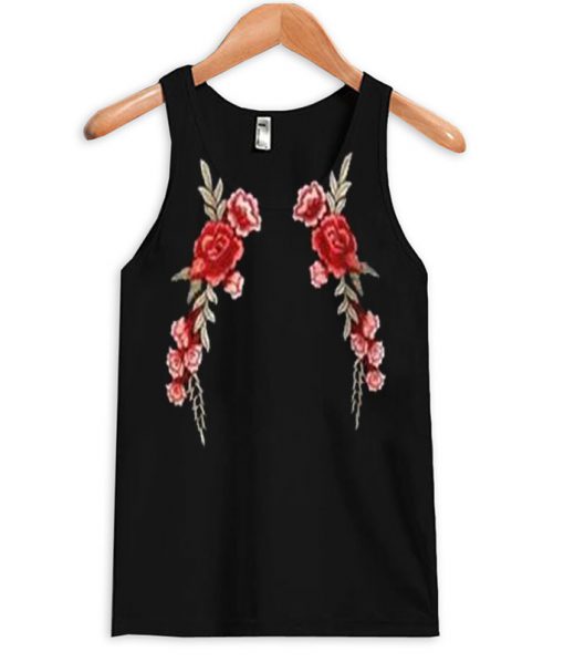 rose patch tank top
