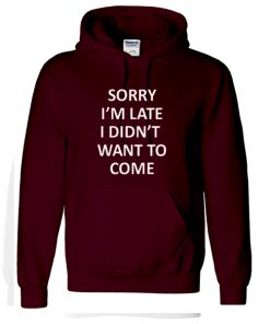 sorry i'm latre i did'nt want to come hoodie
