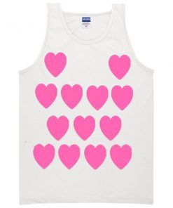 Pink Heart Tank Top