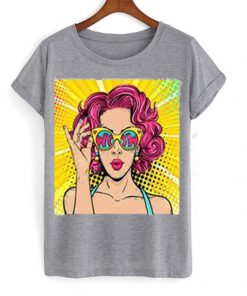 wow pop art face t-shirt