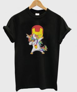 iron man unicorn dabbing tshirt