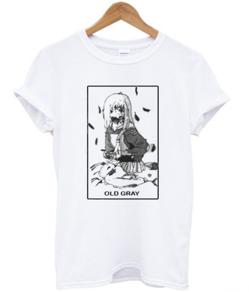 old gray anime t-shirt