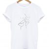 kiss line art t-shirt
