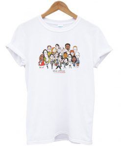 the office cast cartoon t-shirt