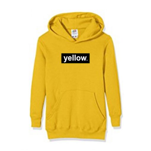 yellow font hoodie