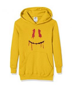 skull smiley face hoodie