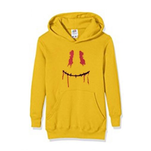 skull smiley face hoodie