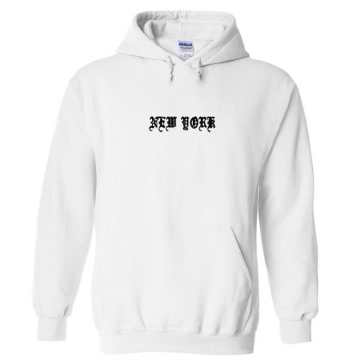 new york font hoodie