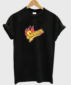 sinner fire t-shirt