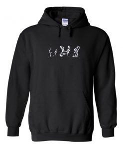 line deer christmas hoodie