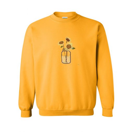 sun flower in the pot sweatshirt
