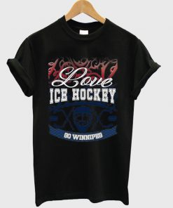 love ice hockey t-shirt