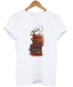owl and books t-shirt