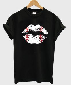 baseball lips t-shirt