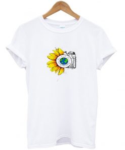 sunflower camera t-shirt