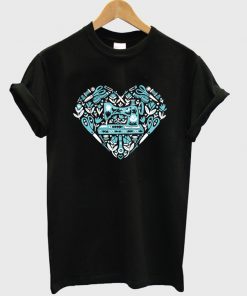 sewing heart t-shirt