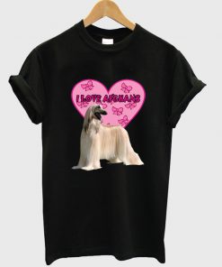 i love afghans dog t-shirt