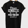 please take a number t-shirt
