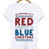 i'm dreaming of a red white and blue christmas t-shirt