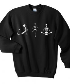 yoga skeleton sweatshirt