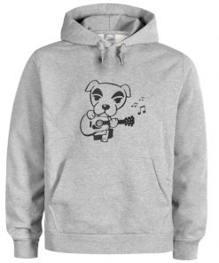 doggy with guitar hoodie