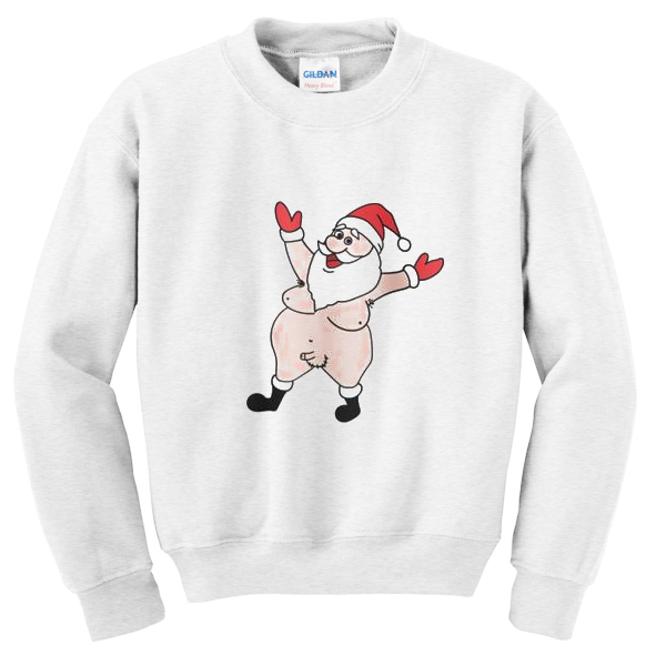 naked santa sweatshirt