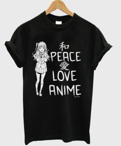 peace love anime t-shirt