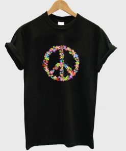 peace sign flower t-shirt