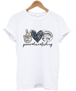 peace love fishing t-shirt