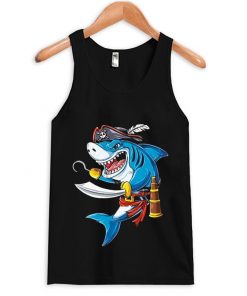 shark pirate tank top