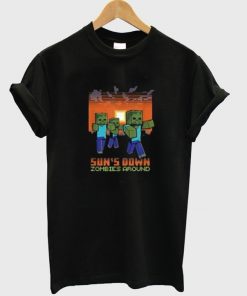 Minecraft Down Zombies Around Shirt