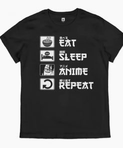 Eat Sleep Anime Repeat T-shirt