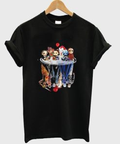 Horror movie characters water mirror reflection T Shirt