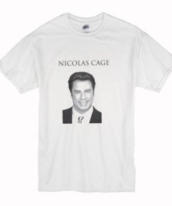 John Travolta Parody Nicolas Cage T-Shirt