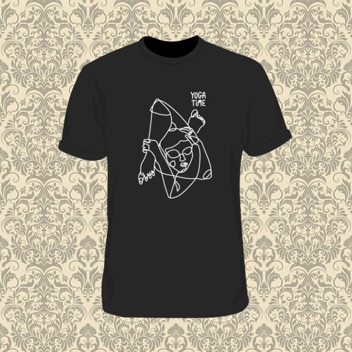 Line Yoga Drawing T Shirt