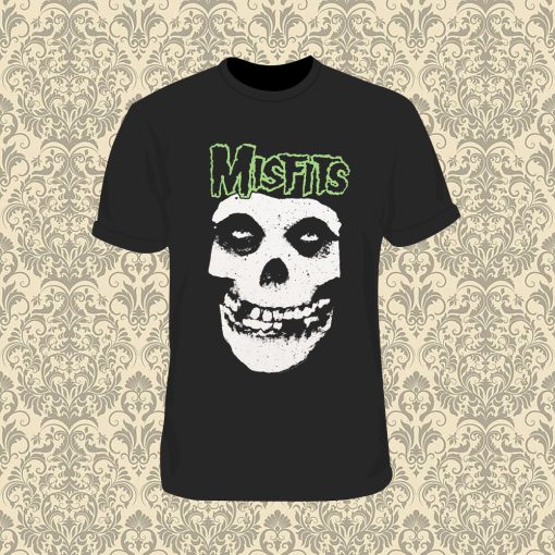 Misfits Green Fiend Skull T Shirt