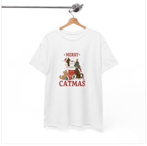 Retro Christmas Cat Vintage Tshirt